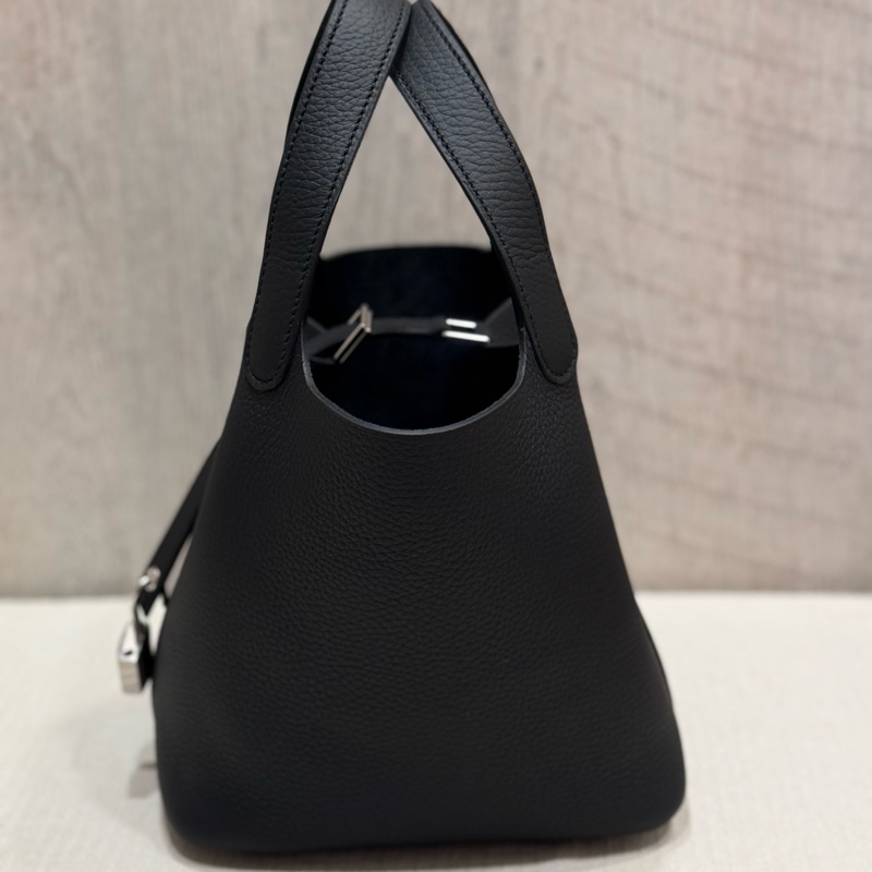 Hermes Picotin 18cm 黑色銀釦 K刻-1