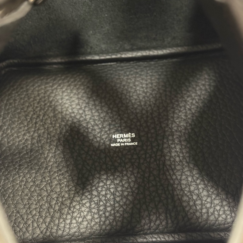 Hermes Picotin 18cm 黑色銀釦 K刻-5