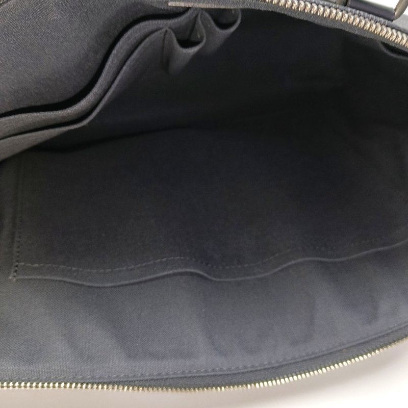 LOUIS VUITTON PORTE-DOCUMENTS 電腦公事包 灰色塗層帆布棋盤格手提包 銀色五金-6