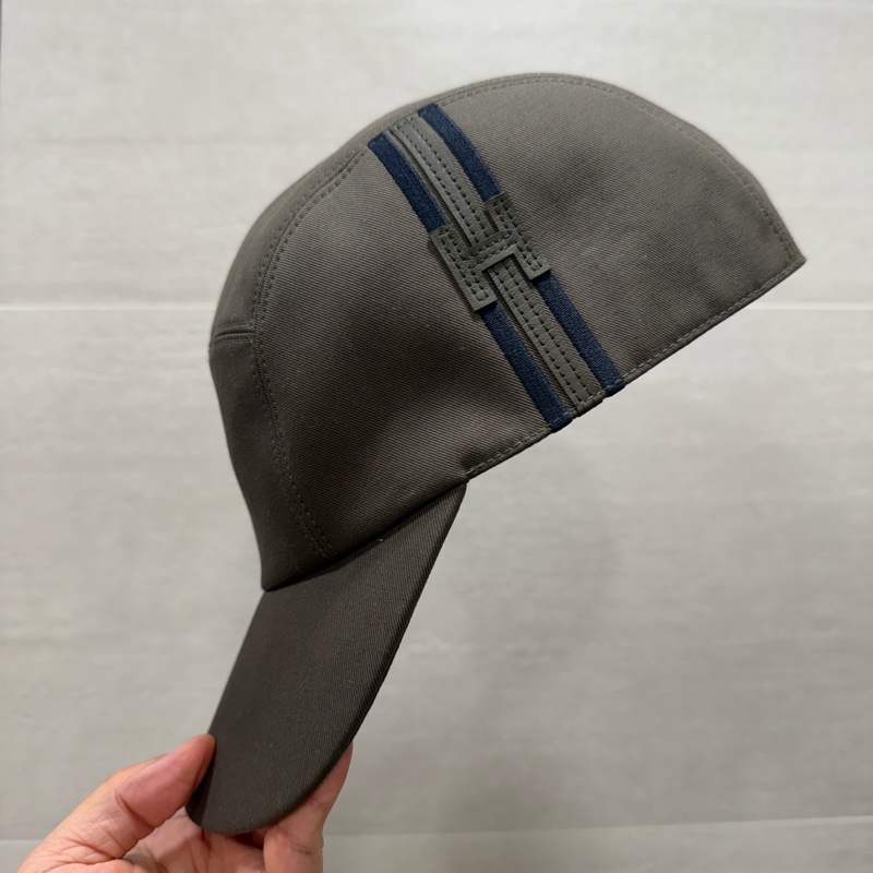 Hermes 男裝墨綠色鴨舌帽-0