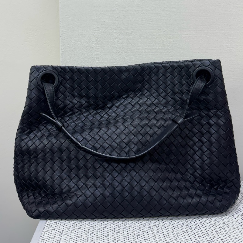 Bottega Veneta黑編織肩背包-5