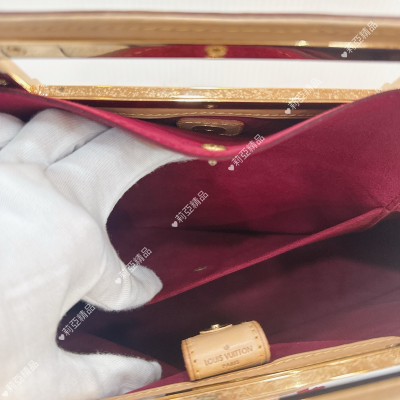 莉亞精品♡ LV 白三彩手提肩背包 二手美包-14