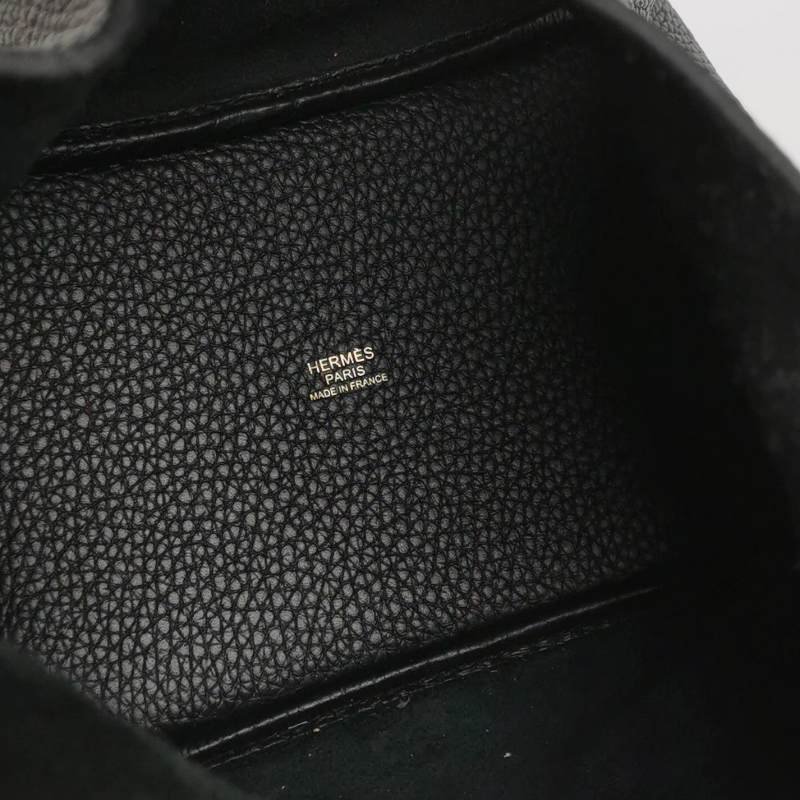 Hermes Picotin菜籃包18手提包Clemence(TC)牛皮金扣89黑色U刻 鑰匙缺失-7