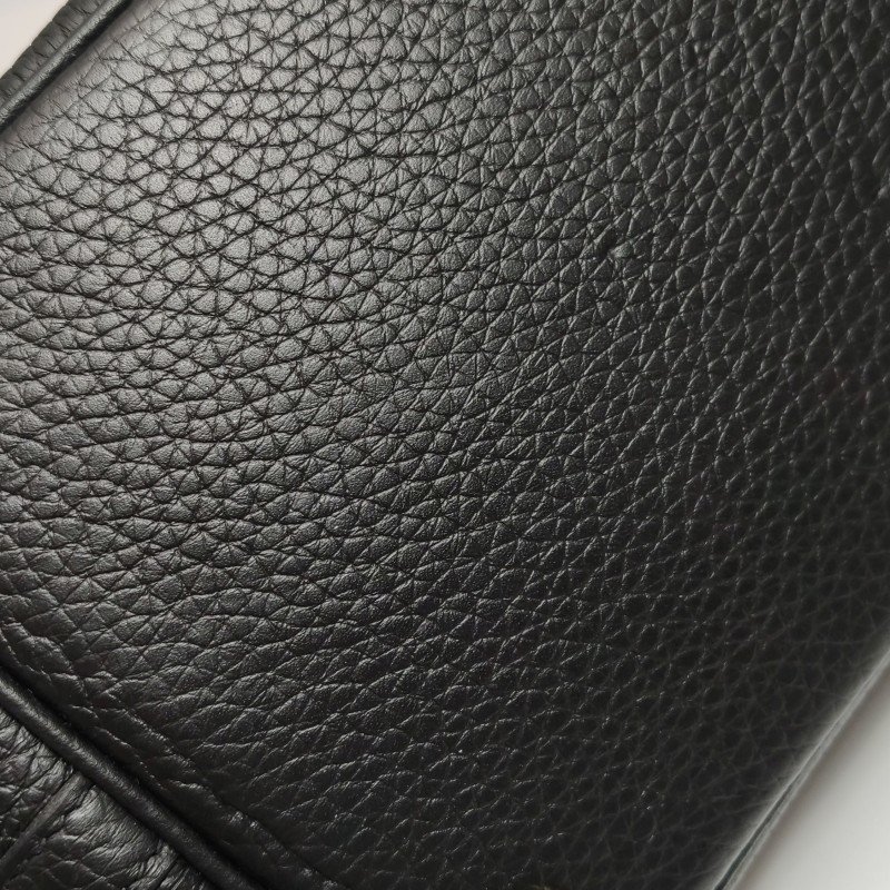 Hermes Picotin菜籃包18手提包Clemence(TC)牛皮金扣89黑色U刻 鑰匙缺失-15