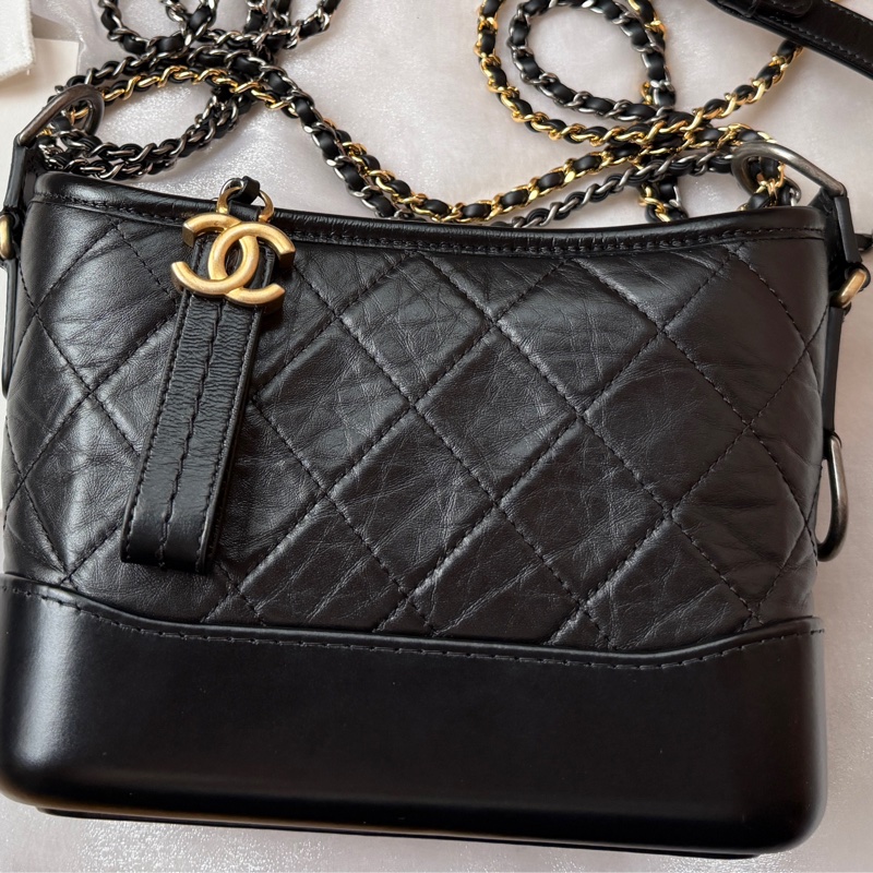 Chanel 香奈兒 ❤︎巴黎總店白盒❤︎黑色提把流浪包小號 29開-6