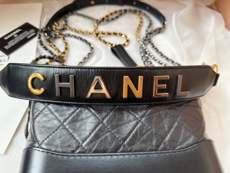 Chanel 香奈兒 ❤︎巴黎總店白盒❤︎黑色提把流浪包小號 29開-28