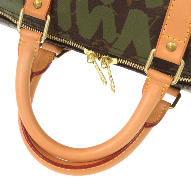 Louis Vuitton Keepall 50 Monogram Graffiti 卡其色波士頓包 M92196 LV 0750 LOUIS VUITTON-4