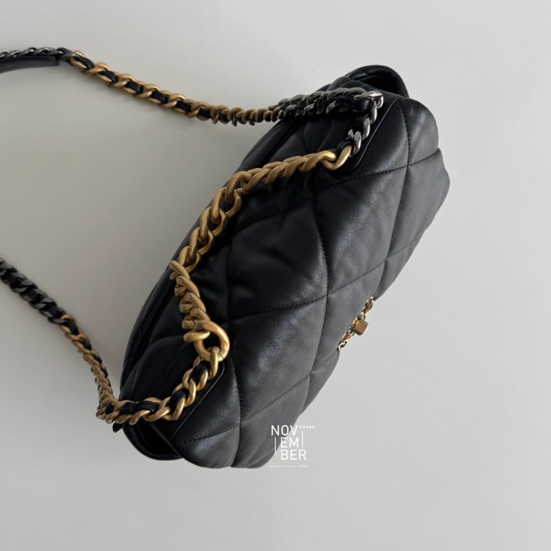 99新🆕 Chanel 香奈兒 19 Bag 黑金中號-2