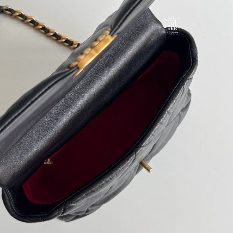 99新🆕 Chanel 香奈兒 19 Bag 黑金中號-3
