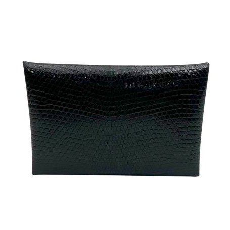 【美收精品】HERMES 黑色蜥蜴皮錢包 B-897【隔月月中將轉賣至日本 上架期限30天】-0