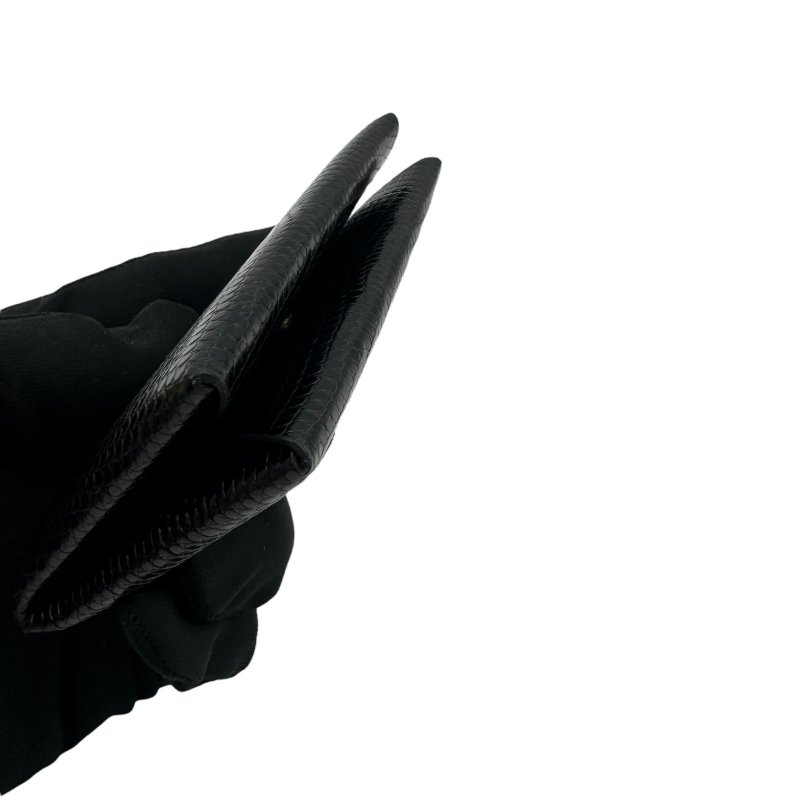 【美收精品】HERMES 黑色蜥蜴皮錢包 B-897【隔月月中將轉賣至日本 上架期限30天】-3