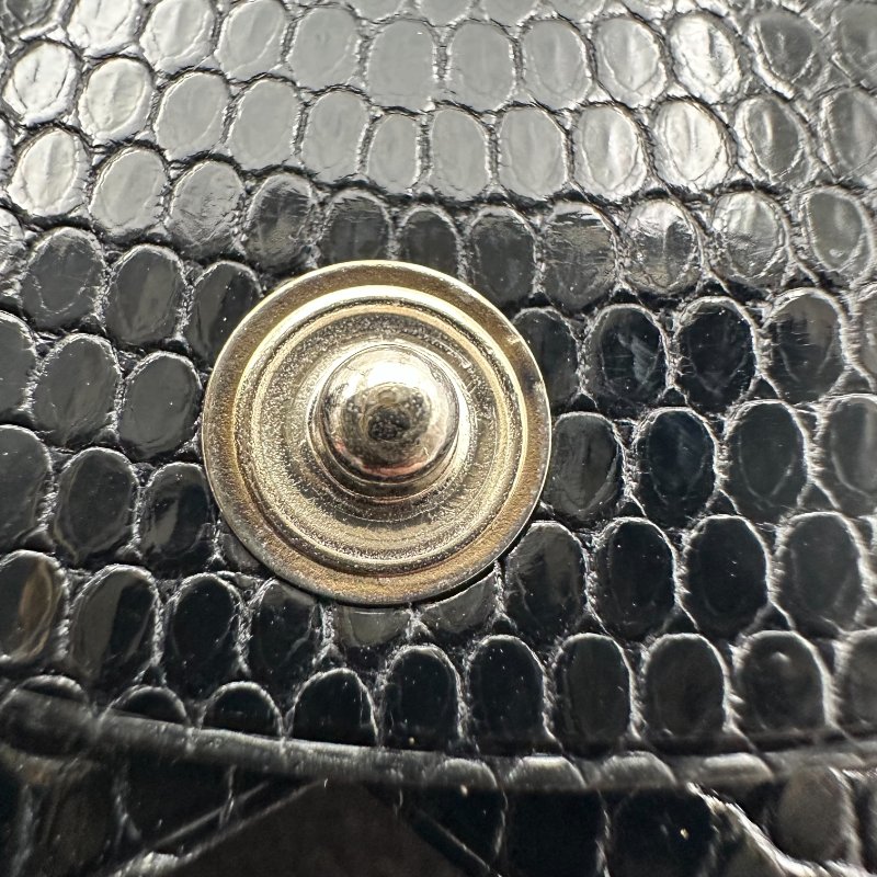 【美收精品】HERMES 黑色蜥蜴皮錢包 B-897【隔月月中將轉賣至日本 上架期限30天】-9