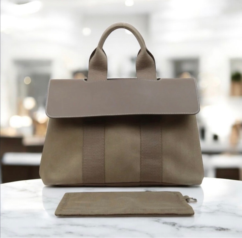 「JL精品代購」9新 Hermes 大象灰蘑菇包-0