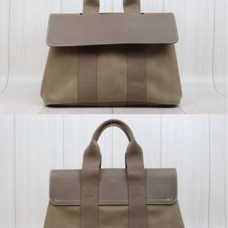 「JL精品代購」9新 Hermes 大象灰蘑菇包-2