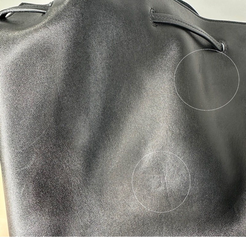 YSL 聖羅蘭 黑色 小羊皮 抽繩水桶包-27