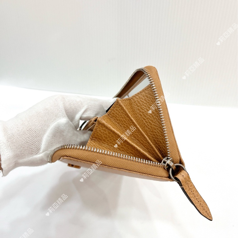 莉亞精品♡Gucci 456117 ㄇ拉長夾 奶茶 二手-11