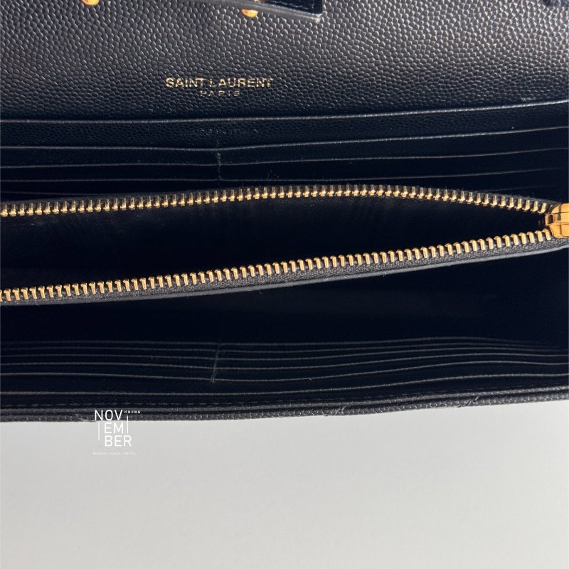 閒置新💖 Saint Laurent YSL 聖羅蘭 WOC 信封包 黑色金釦-3