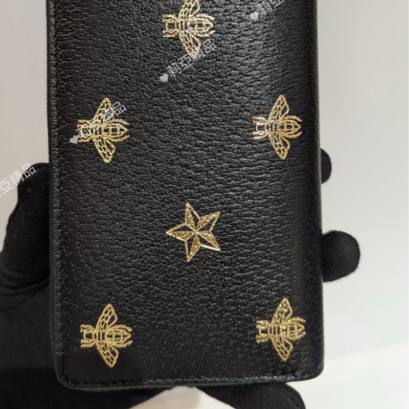 莉亞精品♡Gucci 495062 蜜蜂拉鍊長夾 二手-4