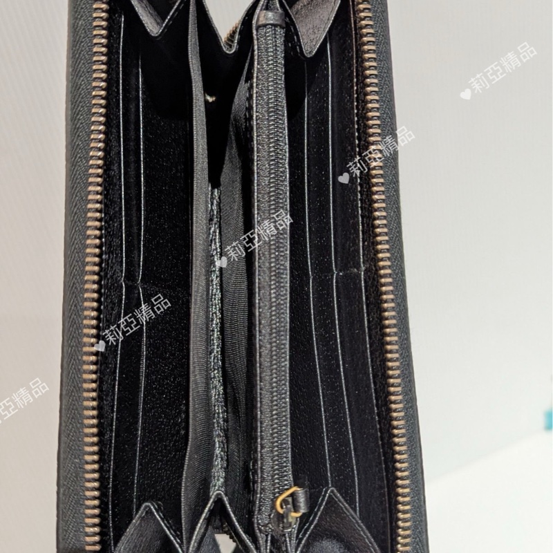 莉亞精品♡Gucci 495062 蜜蜂拉鍊長夾 二手-11