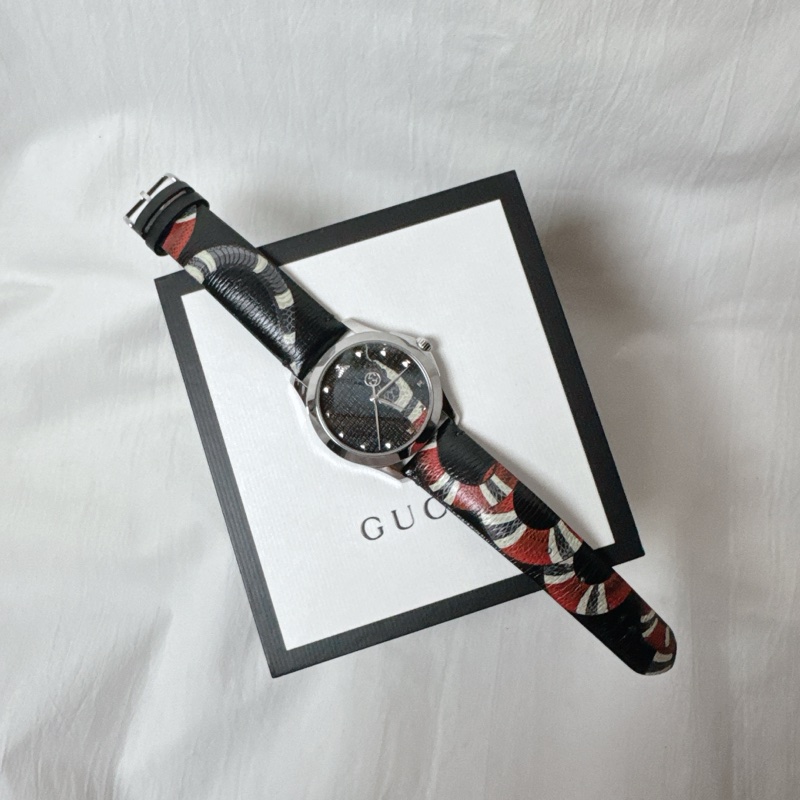 二手Gucci經典珊瑚蛇石英錶 Gucci手錶 Gucci錶 Gucci蜜蜂-6
