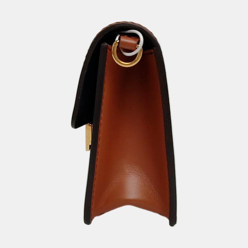 LOUIS VUITTON DAUPHINE WOC 棕色塗層帆布老花達芙妮斜背包單肩包 金色五金 可拆卸肩帶 配件齊全 9.9新-2