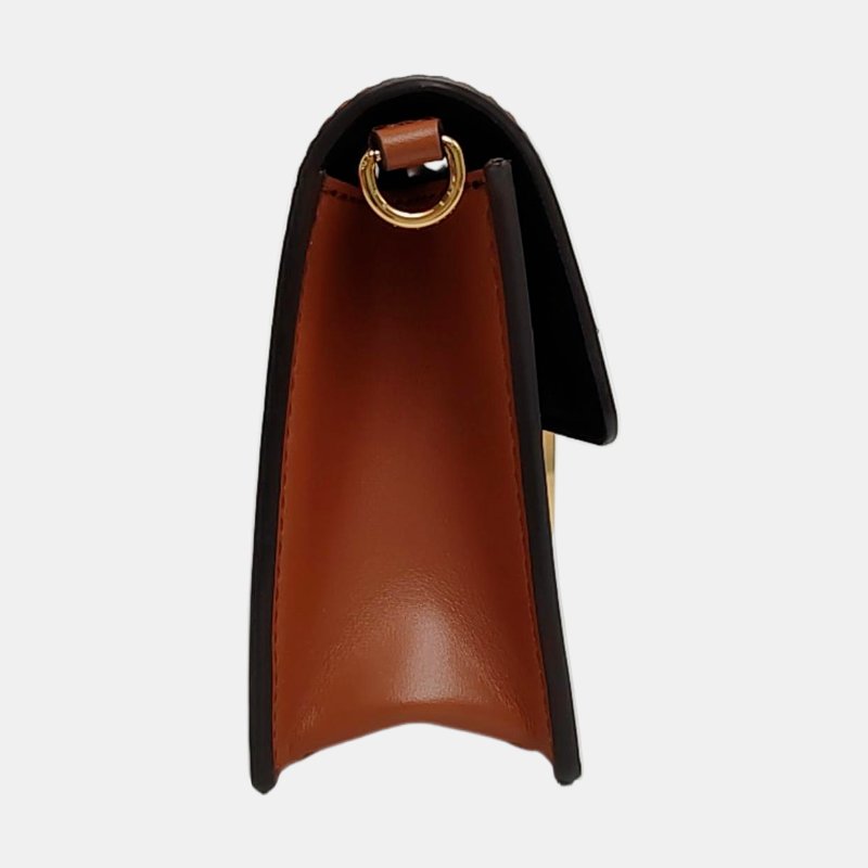 LOUIS VUITTON DAUPHINE WOC 棕色塗層帆布老花達芙妮斜背包單肩包 金色五金 可拆卸肩帶 配件齊全 9.9新-3