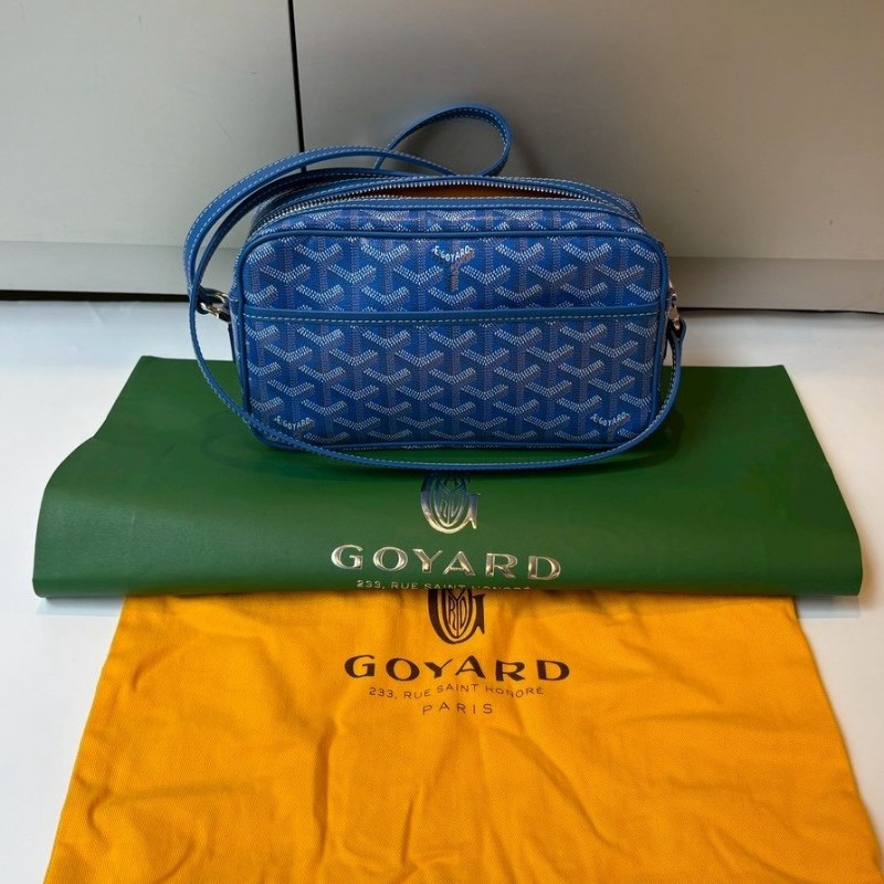 Goyard 藍色印花相機斜背包 CAP-VERT 23-1