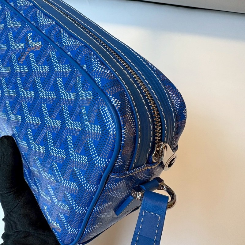 Goyard 藍色印花相機斜背包 CAP-VERT 23-12