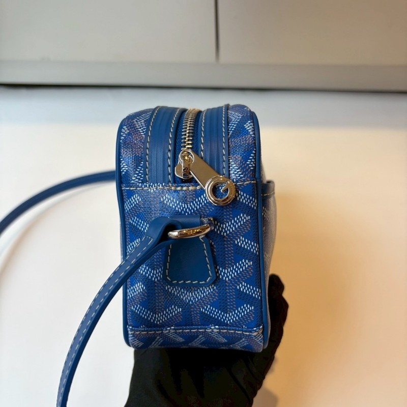 Goyard 藍色印花相機斜背包 CAP-VERT 23-14