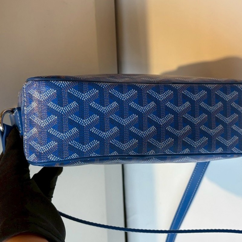 Goyard 藍色印花相機斜背包 CAP-VERT 23-16