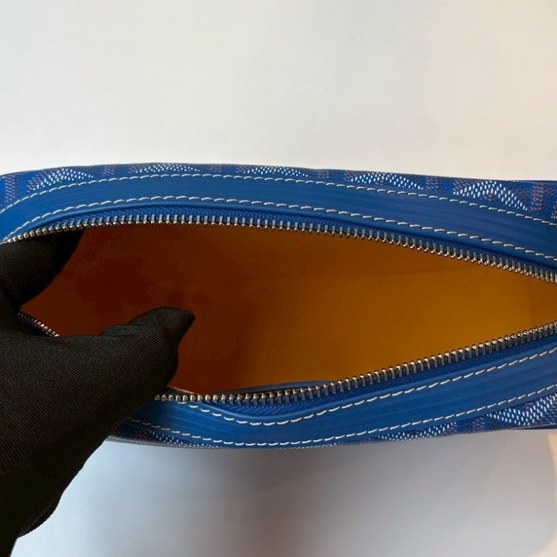 Goyard 藍色印花相機斜背包 CAP-VERT 23-19