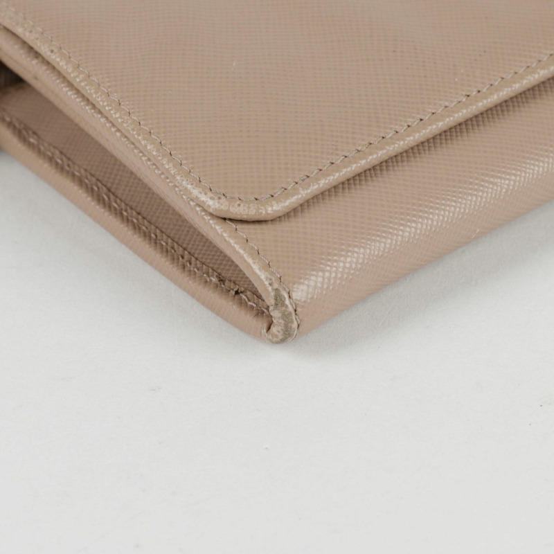 PRADA 1MT290 金屬標誌鏈條皮夾斜背包-10