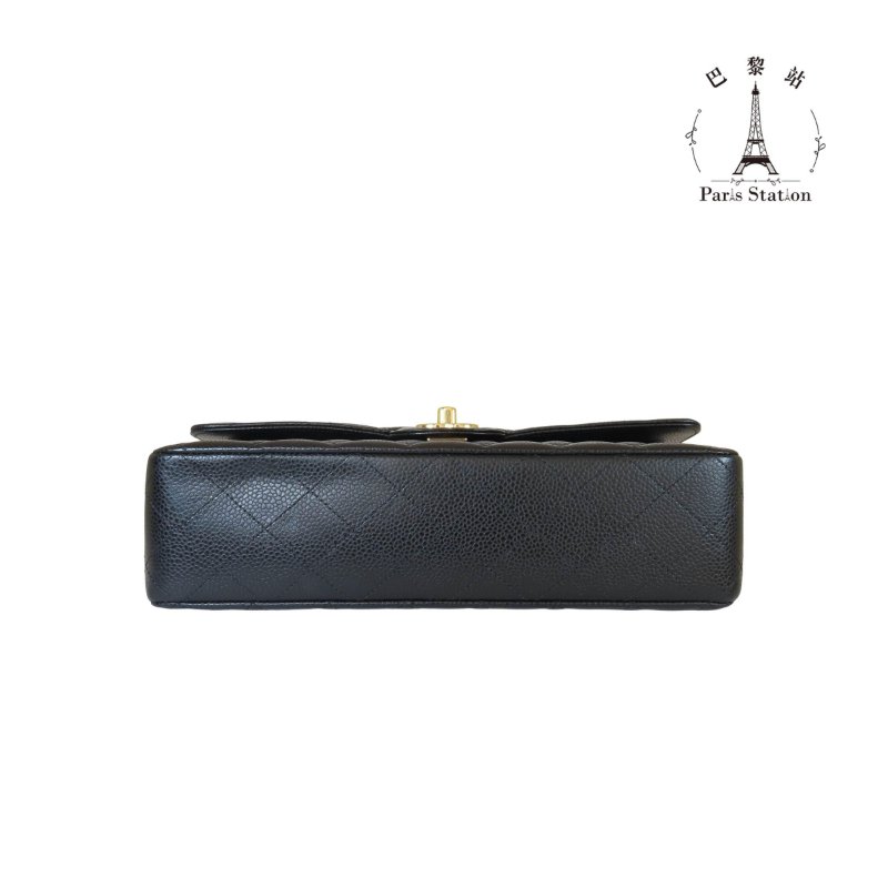 【巴黎站二手名牌專賣店】*現貨*CHANEL香奈兒真品*經典黑色菱格紋荔枝牛皮金雙C COCO 25 金鏈肩背包-2