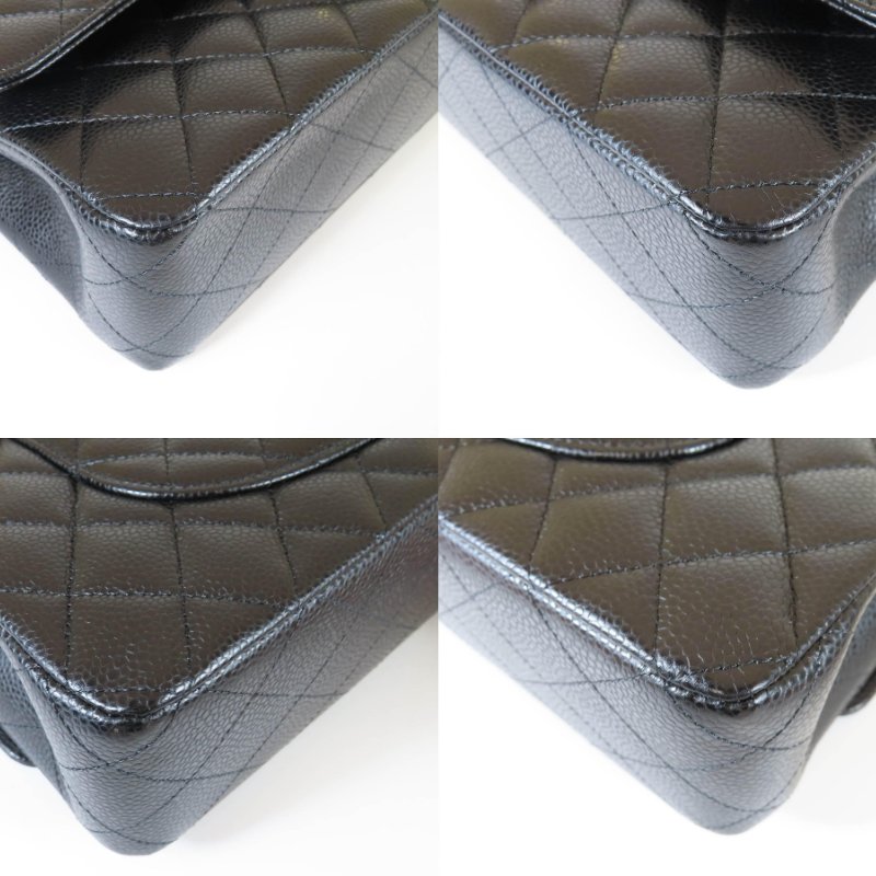 【巴黎站二手名牌專賣店】*現貨*CHANEL香奈兒真品*經典黑色菱格紋荔枝牛皮金雙C COCO 25 金鏈肩背包-4