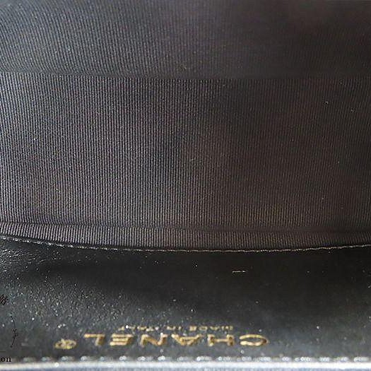 【巴黎站二手名牌專賣店】*現貨*CHANEL香奈兒真品*AS4274 黑色菱格紋小牛皮金色環扣提把金鍊口蓋斜背包18CM-3