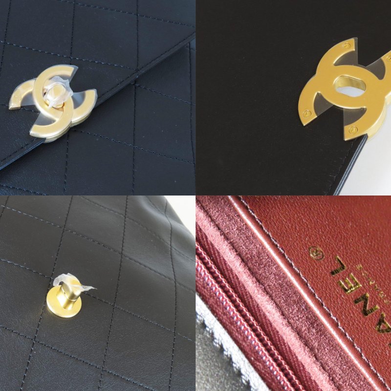 【巴黎站二手名牌專賣店】＊現貨＊CHANEL香奈兒真品＊黑色菱格紋小牛皮方型手提兩用肩背包 口蓋公事包-5