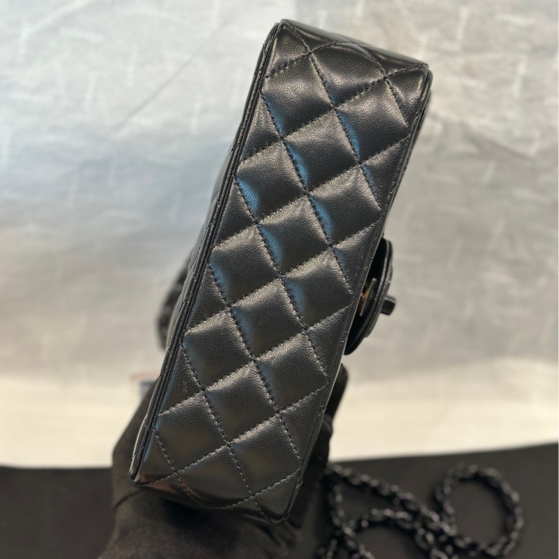 【配件:小票 防塵袋盒子 💕】Chanel 25c 皮穿鏈手柄 Cf mini handle soblack-3