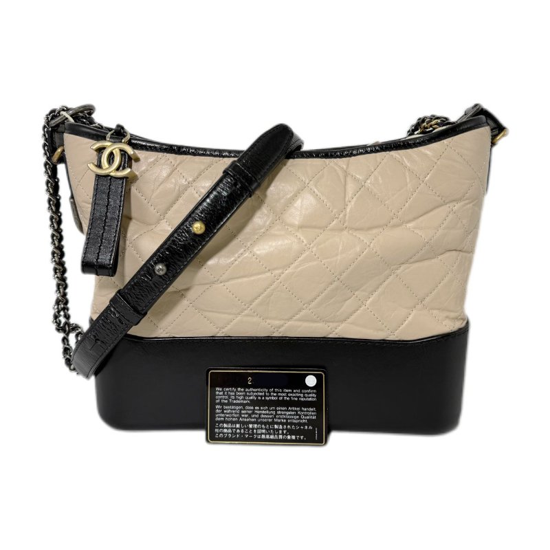  [ 1956］香奈兒 Chanel 流浪包 米色 (牛皮) 大號-0
