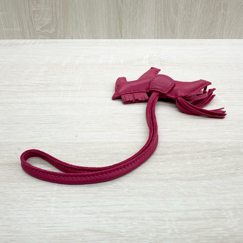 HERMES桃紅色小馬吊飾PM-5