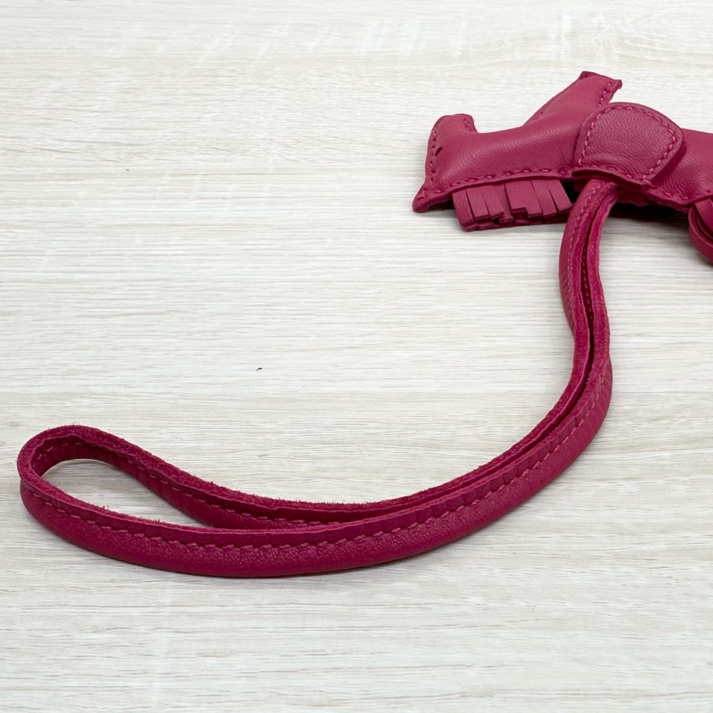 HERMES桃紅色小馬吊飾PM-10