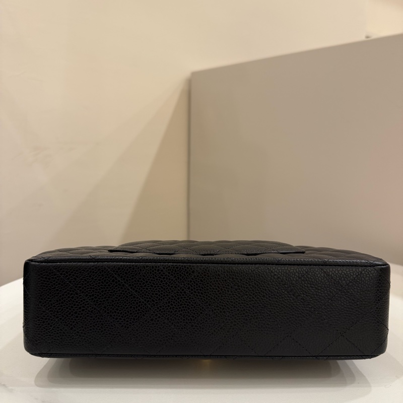 （極新美品）Chanel香奈兒 coco cf25 荔枝顆粒牛皮 黑金-2