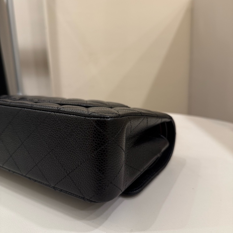 （極新美品）Chanel香奈兒 coco cf25 荔枝顆粒牛皮 黑金-4