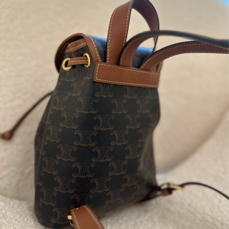 【全🆕】 Celine Folco mini書包 老花帆布拼牛皮背包 Backpack mini-2