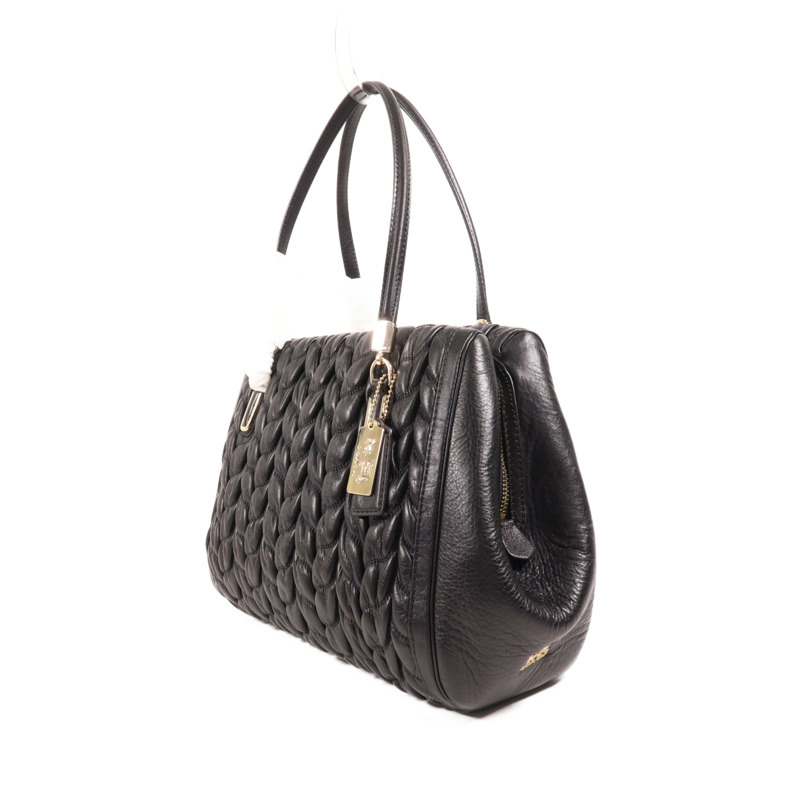 COACH 牛皮皮革2 Way Shoulder金扣手挽肩背兩用袋-2