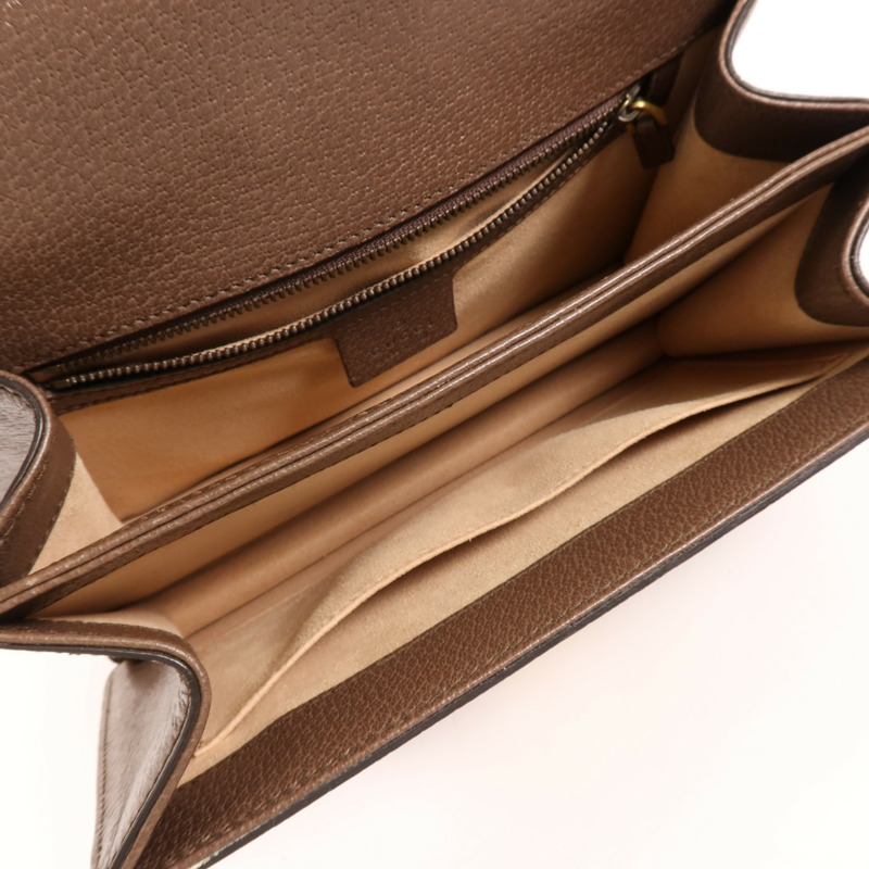 GUCCI 塗層帆布2 Way Shoulder金扣手挽肩背兩用袋-9