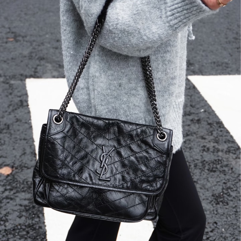 🈶購證 #9新閒置 #新款d扣 Ysl Niki SoBlack中號-7