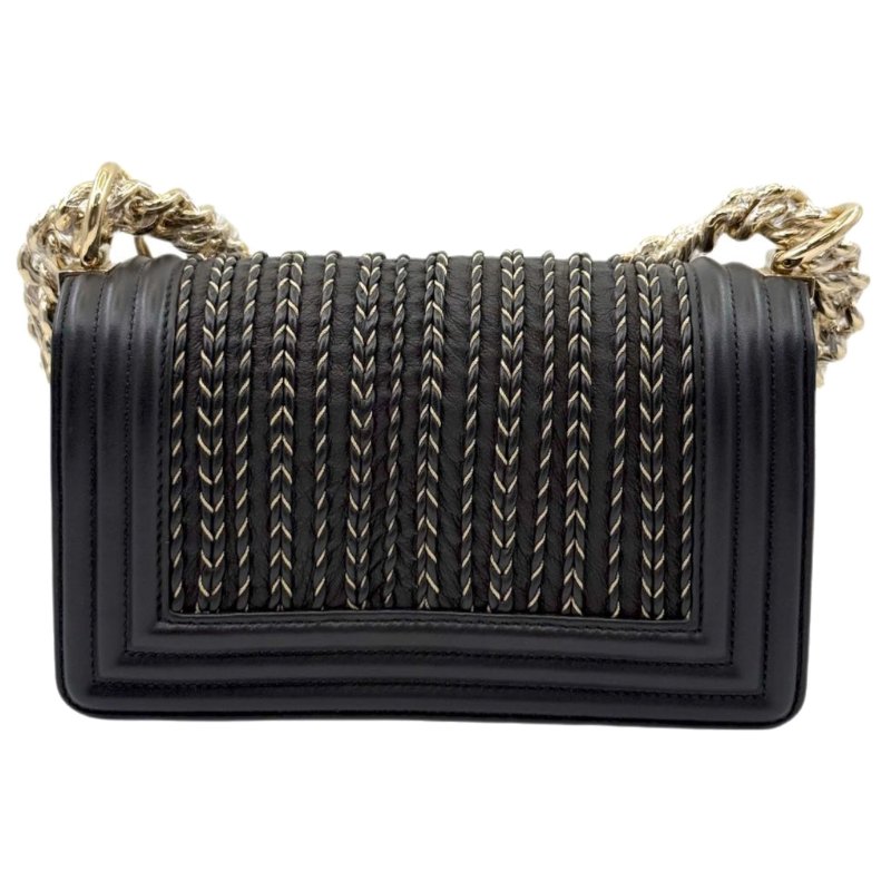 [ 2427 ] 香奈兒 CHANEL LE BOY 小號 黑金色 牛皮-1