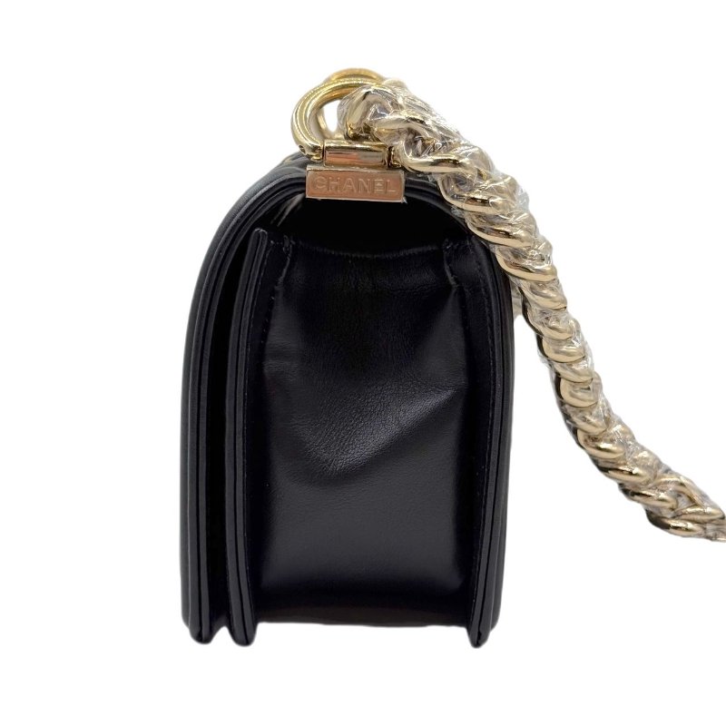 [ 2427 ] 香奈兒 CHANEL LE BOY 小號 黑金色 牛皮-3