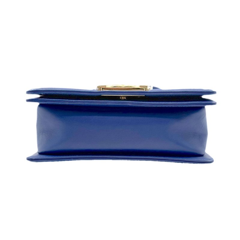 [ 2459 ] 香奈兒 CHANEL LE BOY 小號 藍色 牛皮-4