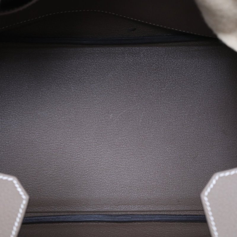 HERMES Birkin3018大象灰TM皮D刻金扣肩背包-2